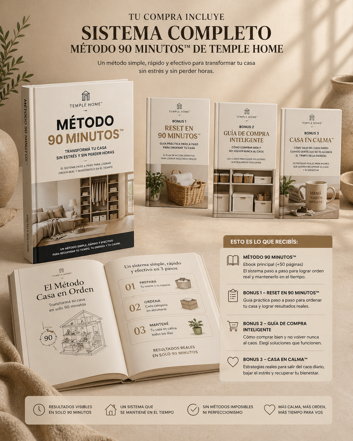MÉTODO 90 MINUTOS – El sistema que transforma el caos en calma real en tu casa