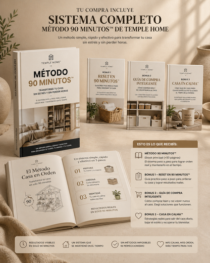 MÉTODO 90 MINUTOS – El sistema que transforma el caos en calma real en tu casa